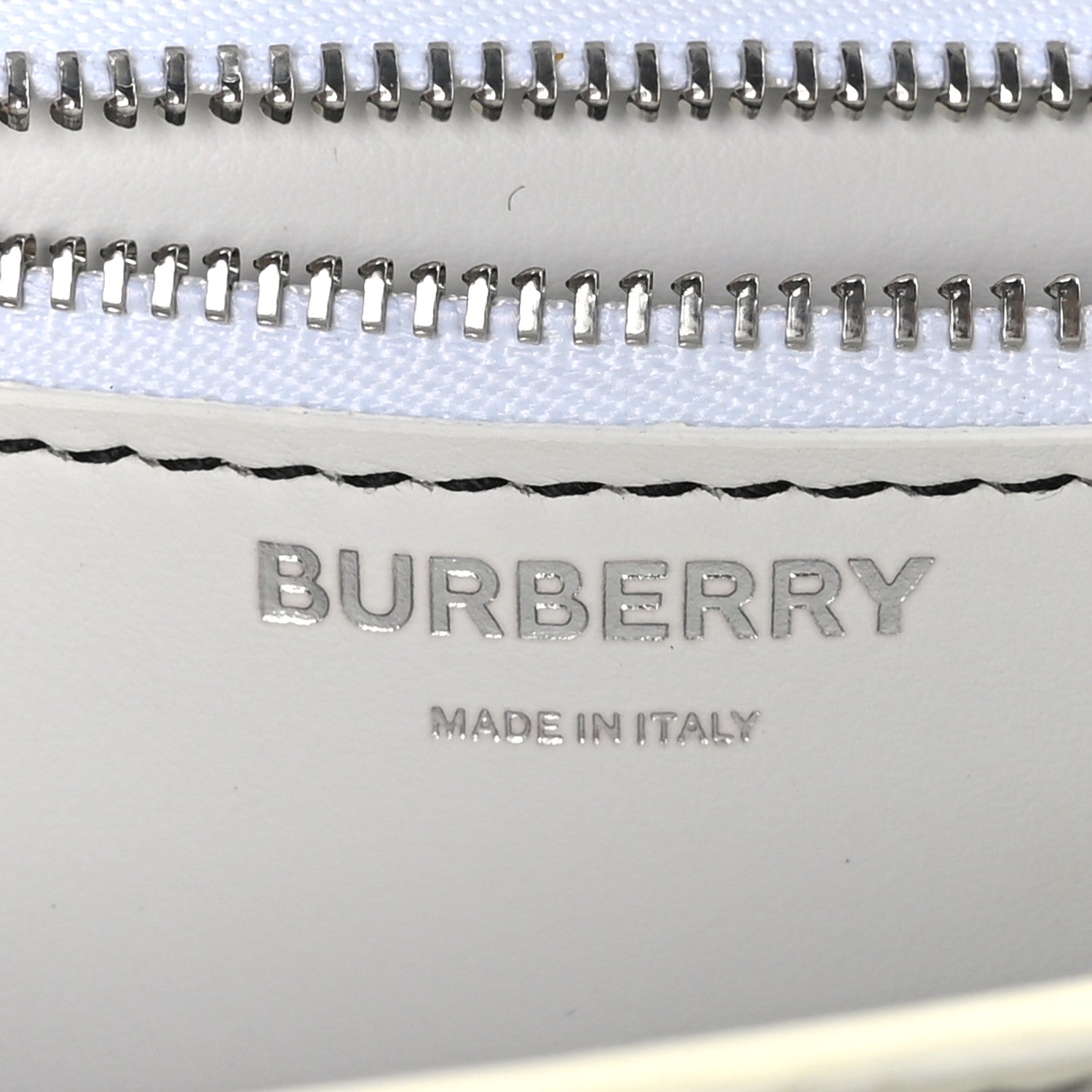 Burberry Calfskin Monogram Embossed Small TB Chain Bag Optic White 6 of 9