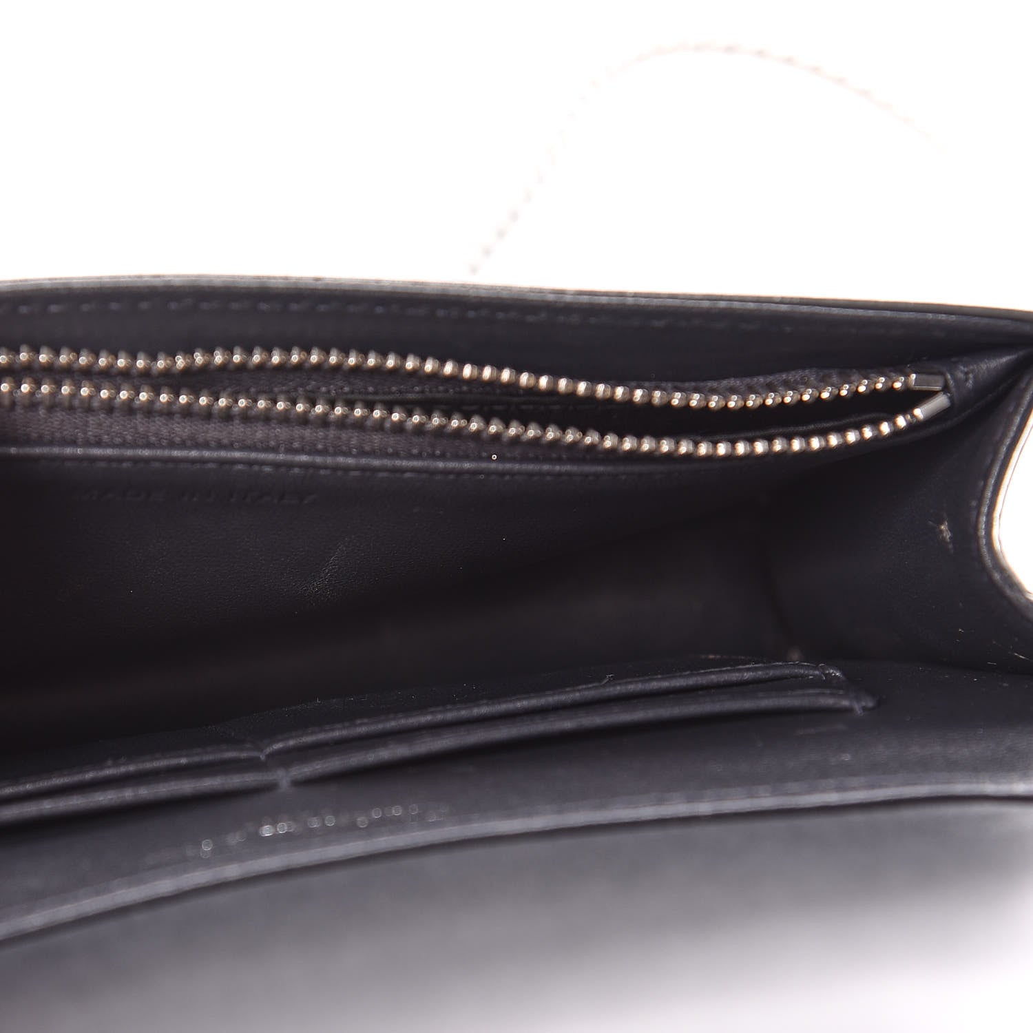 Christian Dior Metallic Patent Micro-Cannage Diorama Wallet on Chain Pouch Silver 8 of 13