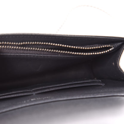 Christian Dior Metallic Patent Micro-Cannage Diorama Wallet on Chain Pouch Silver 8 of 13