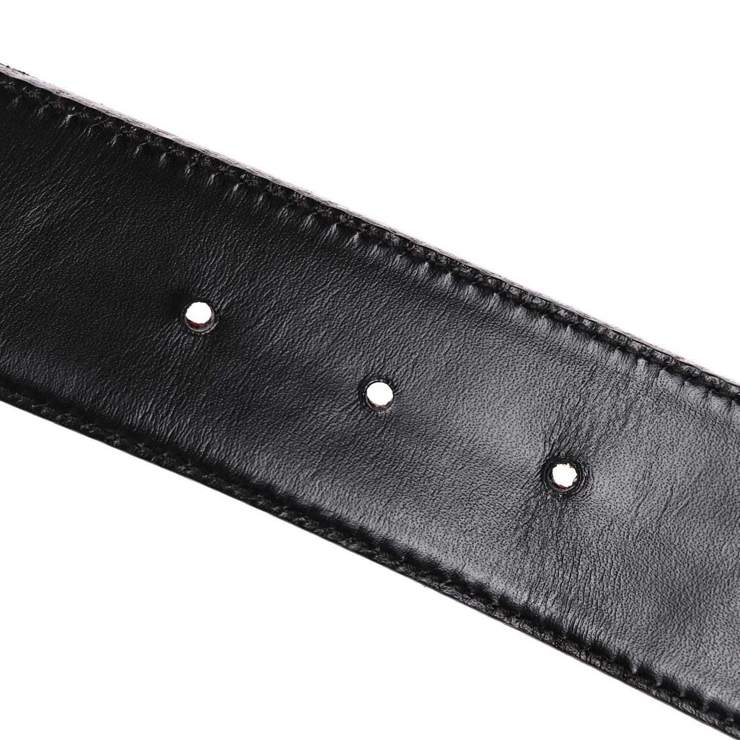 Gucci Calfskin Web Interlocking G Belt 80 32 Dark Brown 5 of 7