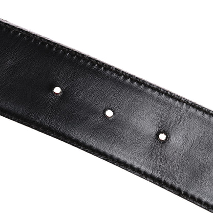 Gucci Calfskin Web Interlocking G Belt 80 32 Dark Brown 5 of 7