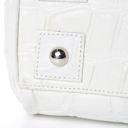 Mulberry Calfskin Crocodile Embossed Bayswater White 16 of 19
