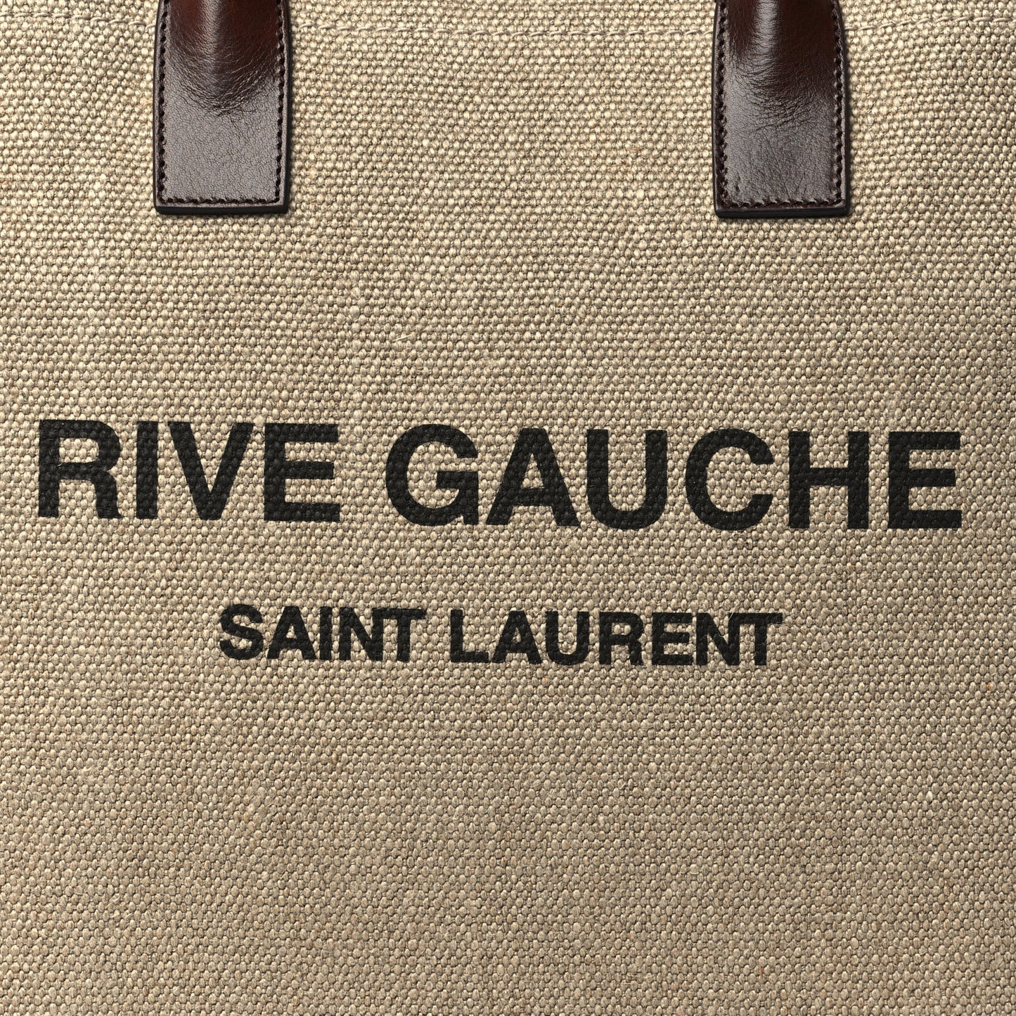 Linen Calfskin Rive Gauche North South Tote Natural