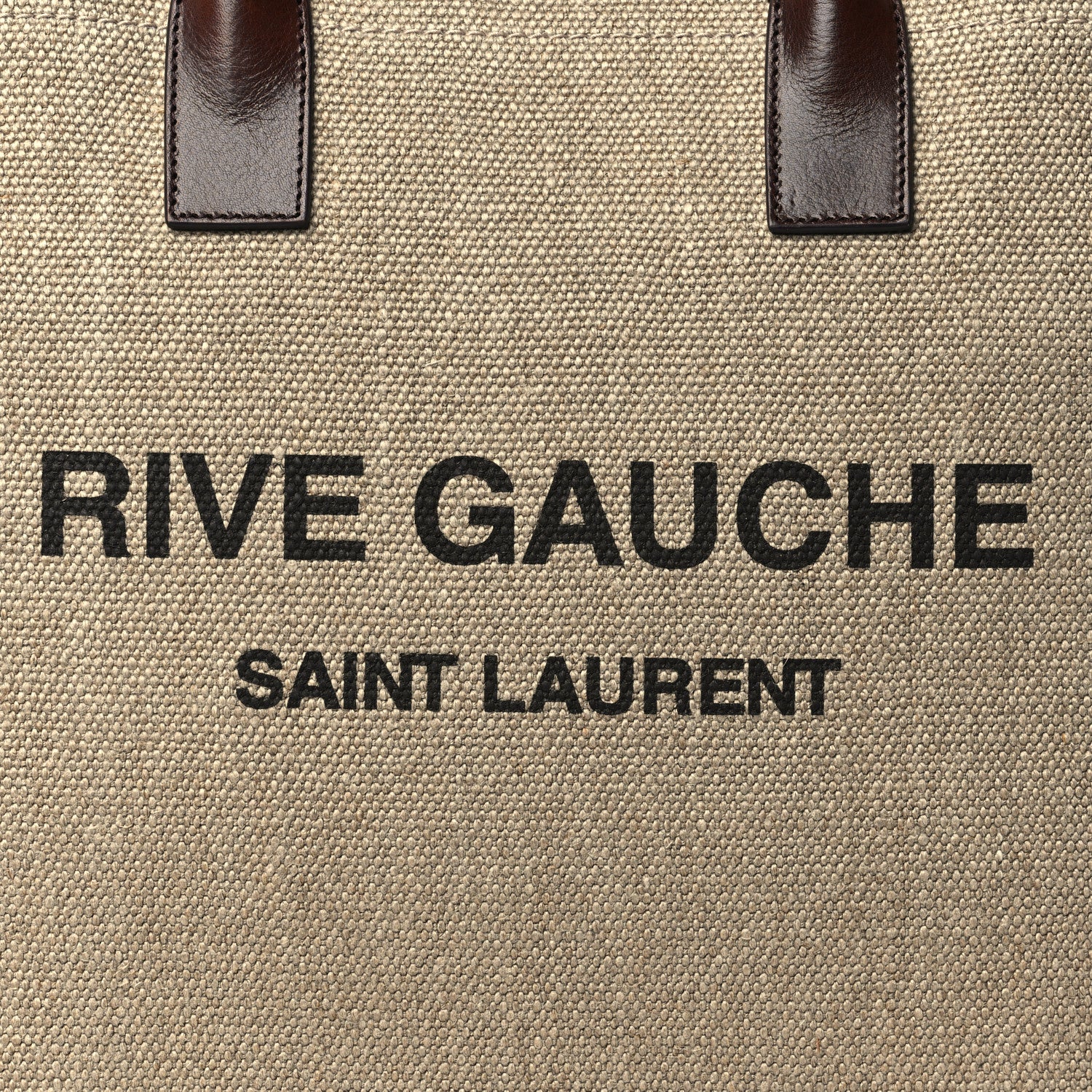 Saint Laurent Linen Calfskin Rive Gauche North South Tote Natural 8 of 10