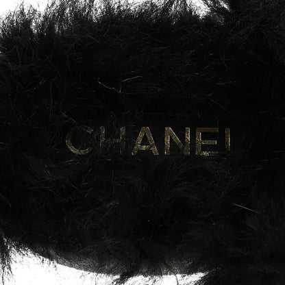 Chanel Suede Shearling CC Cap Toe Mules 36 Black 8 of 10