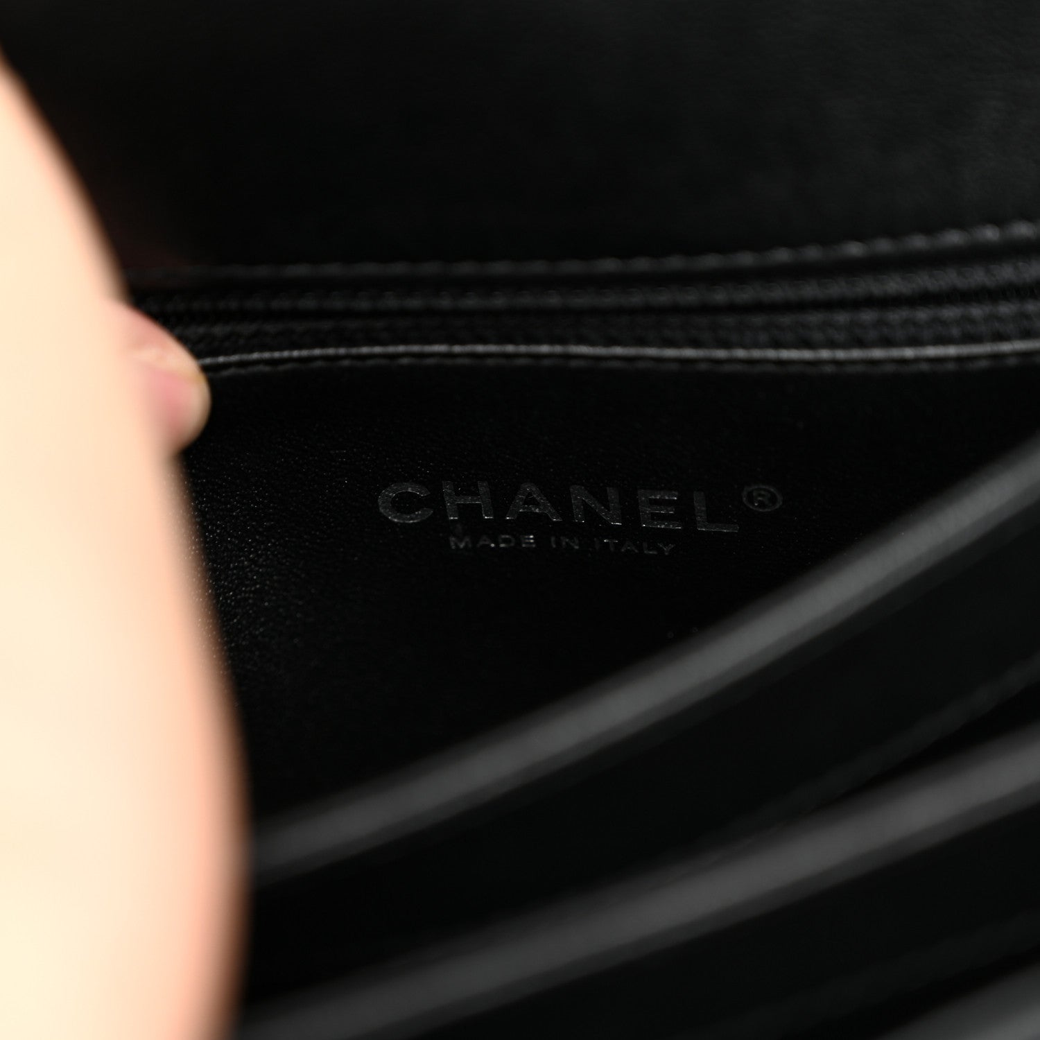 Chanel Calfskin Sheepskin Watersnake Chevron Quilted CC Small Trendy CC Dual Handle Flap Bag Black 16 of 28