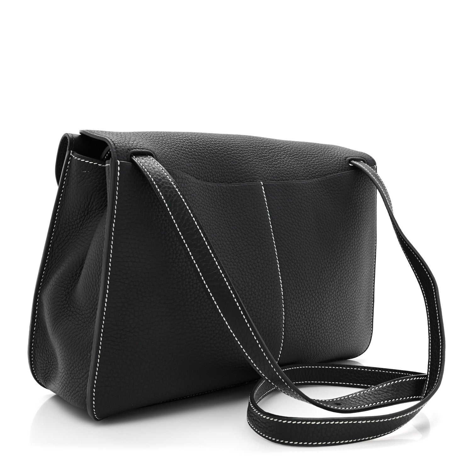 Hermes Taurillon Clemence Halzan 31 GM Black 3 of 8