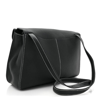 Hermes Taurillon Clemence Halzan 31 GM Black 3 of 8