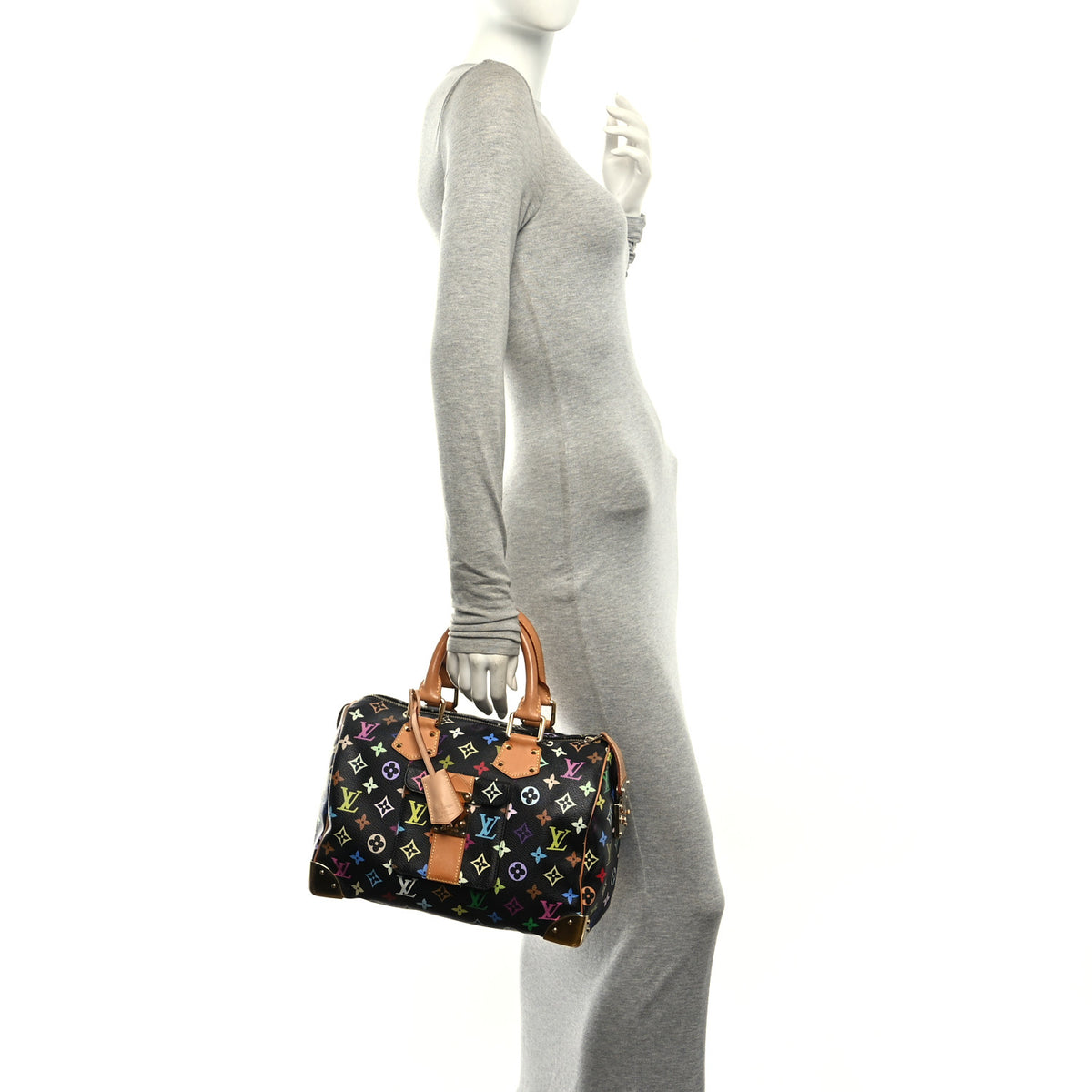 Louis Vuitton Monogram Multicolor Speedy 30 Black 2 of 9