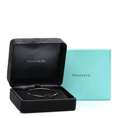 Tiffany 18K Rose Gold Narrow T Wire Bracelet 4 of 4
