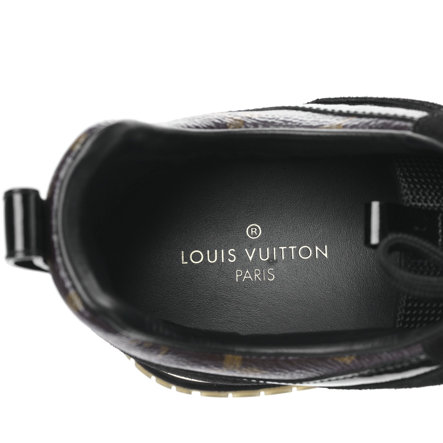 Louis Vuitton Suede Monogram Run Away Sneakers 39 Black 7 of 8