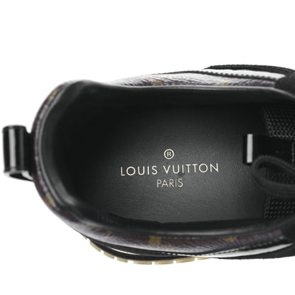 Louis Vuitton Suede Monogram Run Away Sneakers 39 Black 7 of 8