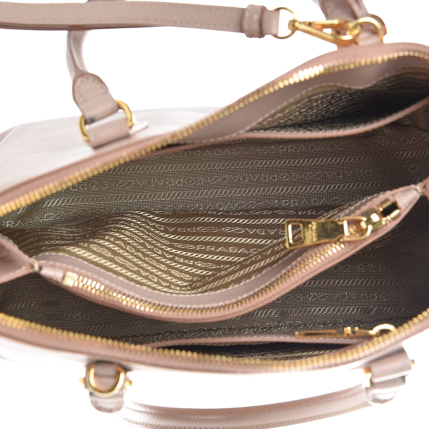 Saffiano Lux Medium Promenade Tote Cammeo