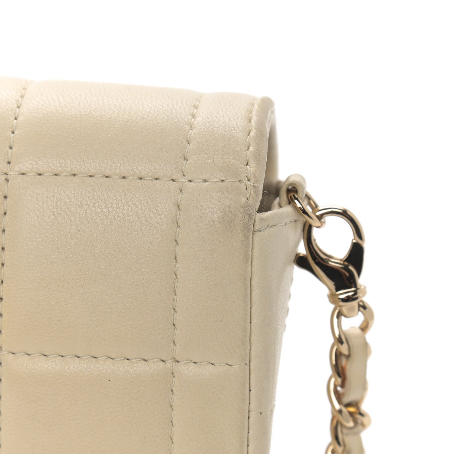 Chanel Lambskin East West Chocolate Bar Flap Ivory 13 of 17