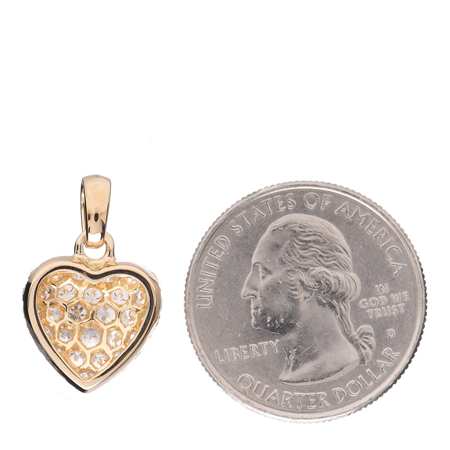 Cartier 18K Yellow Gold Diamond Heart Pendant 2 of 4