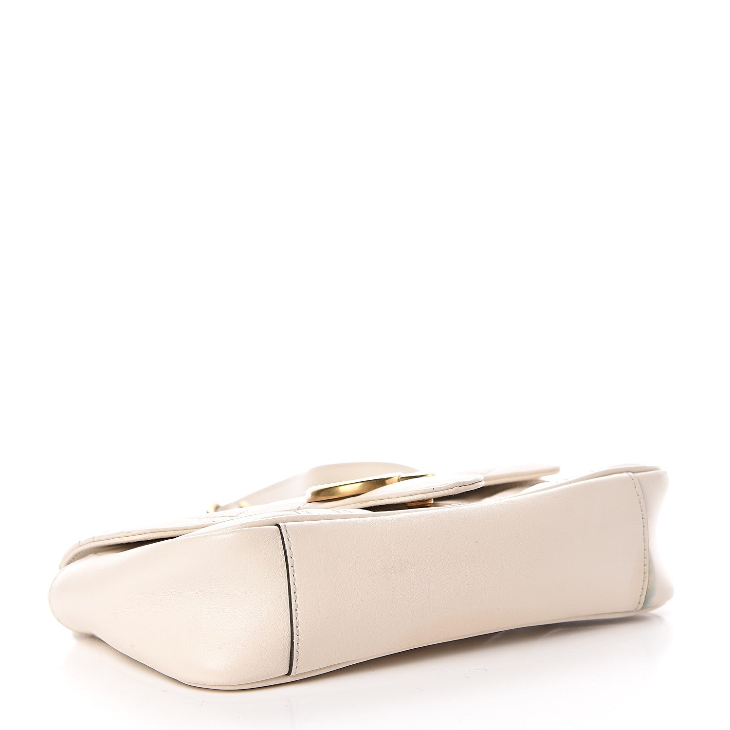 Gucci Calfskin Matelasse Mini GG Marmont Shoulder Bag White 4 of 12