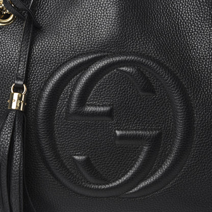 Gucci Pebbled Calfskin Medium Soho Chain Shoulder Bag Black 11 of 11