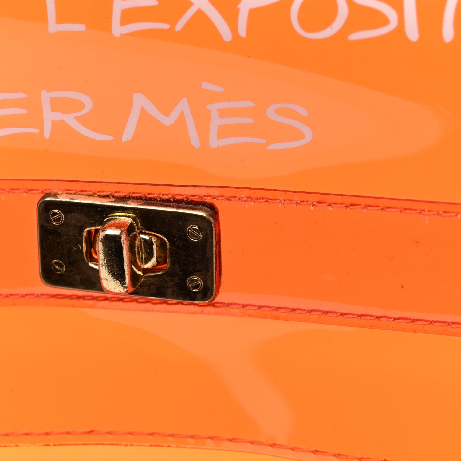 Hermes Vinyl Souvenir De L'Exposition Kelly Orange 15 of 19