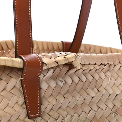Celine Raffia Calfskin Triomphe Medium Panier Tan 6 of 6