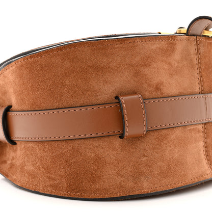 Chloe Suede Calfskin Mini Marcie Round Crossbody Bag Tan 9 of 10