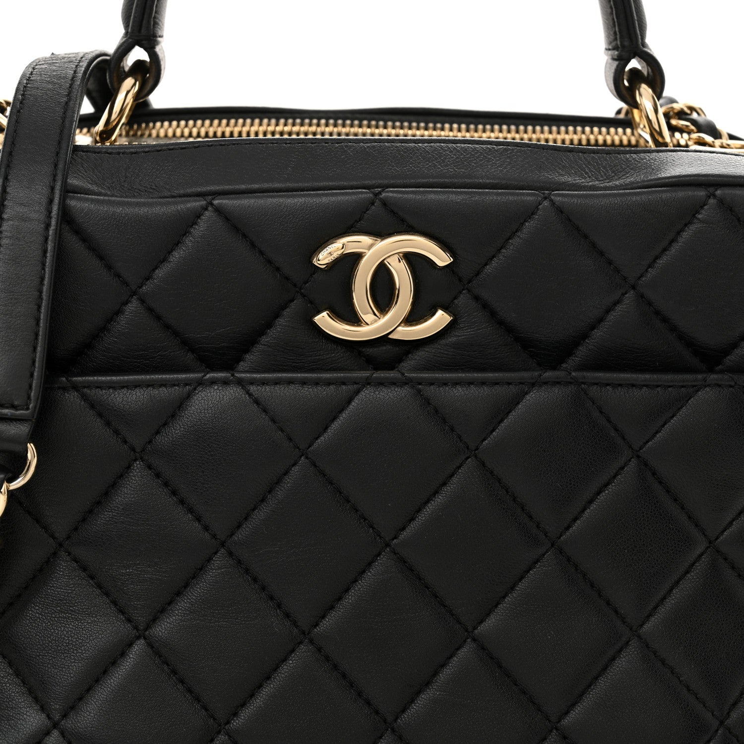 Chanel Lambskin Quilted Medium Trendy CC Bowling Bag Black 9 of 12