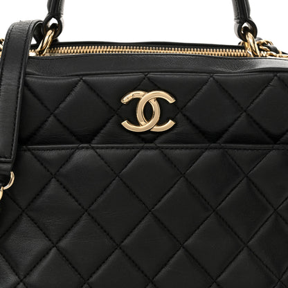 Chanel Lambskin Quilted Medium Trendy CC Bowling Bag Black 9 of 12
