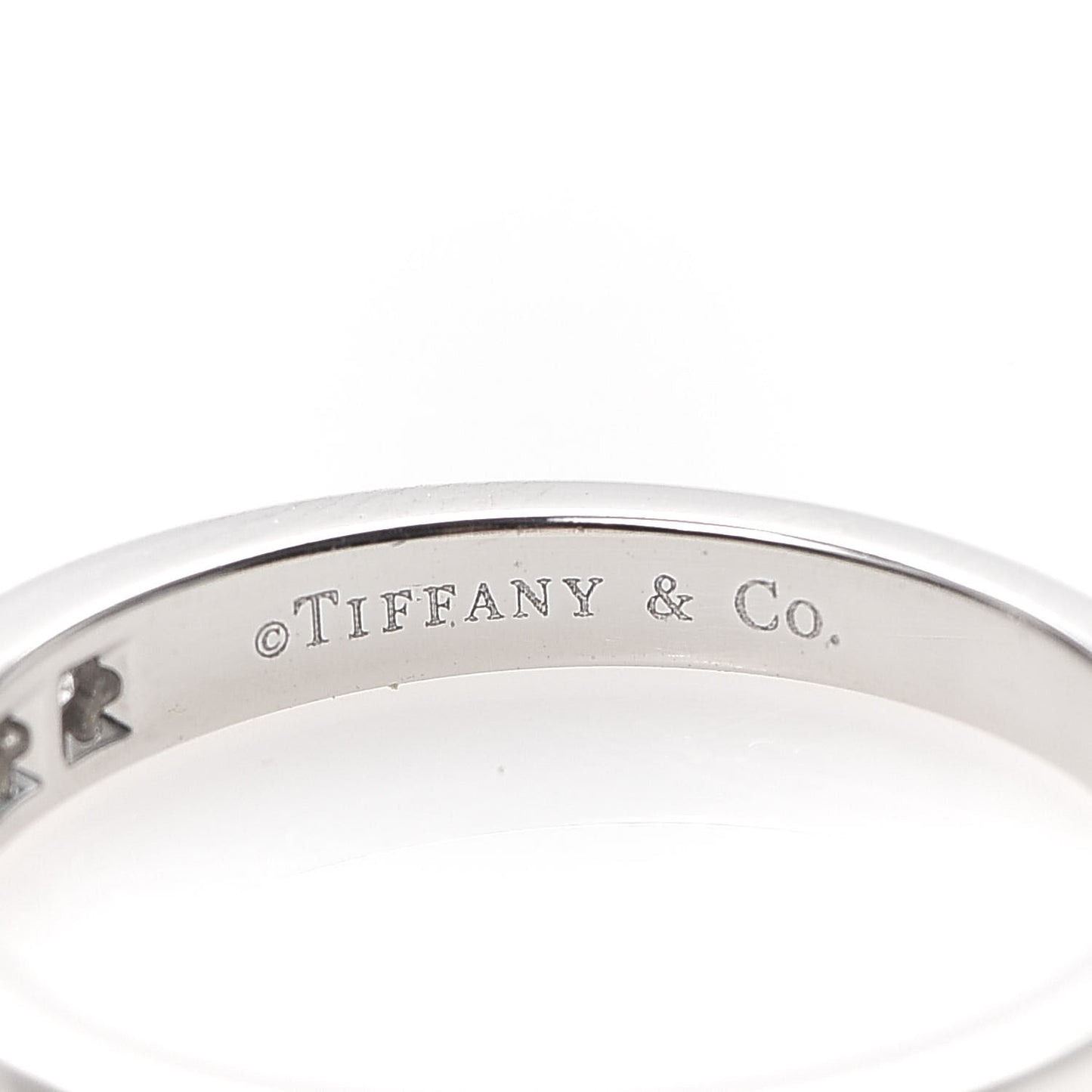 Platinum Diamond 3mm Half Circle Wedding Band Ring 56 7.5