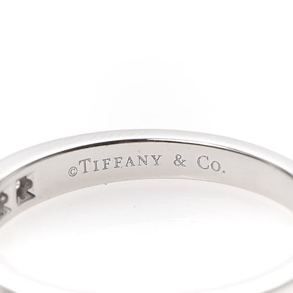 Tiffany Platinum Diamond 3mm Half Circle Wedding Band Ring 56 7.5 4 of 4