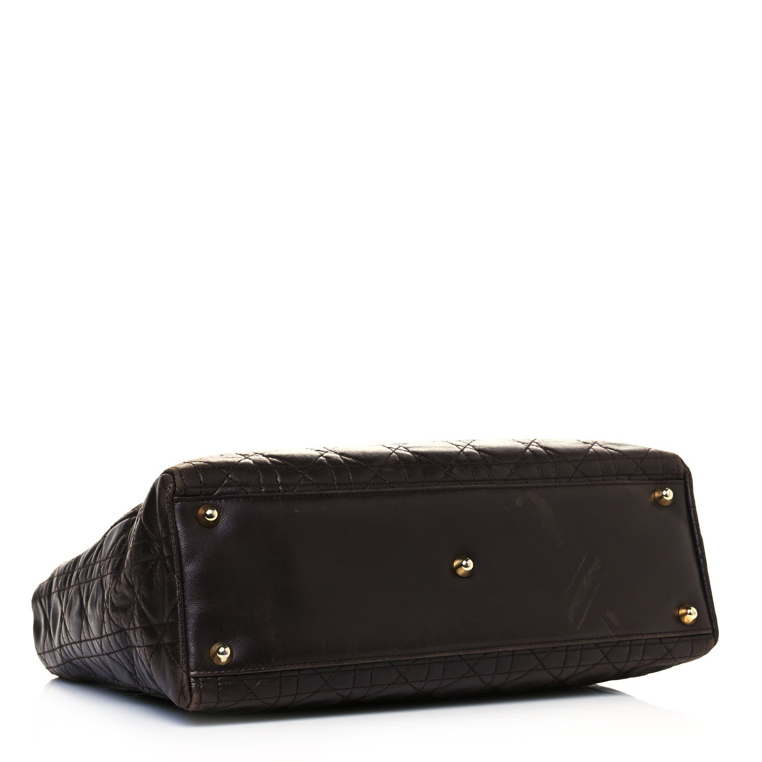Christian Dior Lambskin Cannage Large Lady Dior Dark Brown 4 of 20