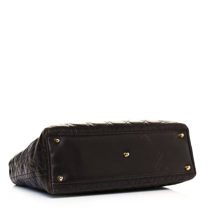 Christian Dior Lambskin Cannage Large Lady Dior Dark Brown 4 of 20