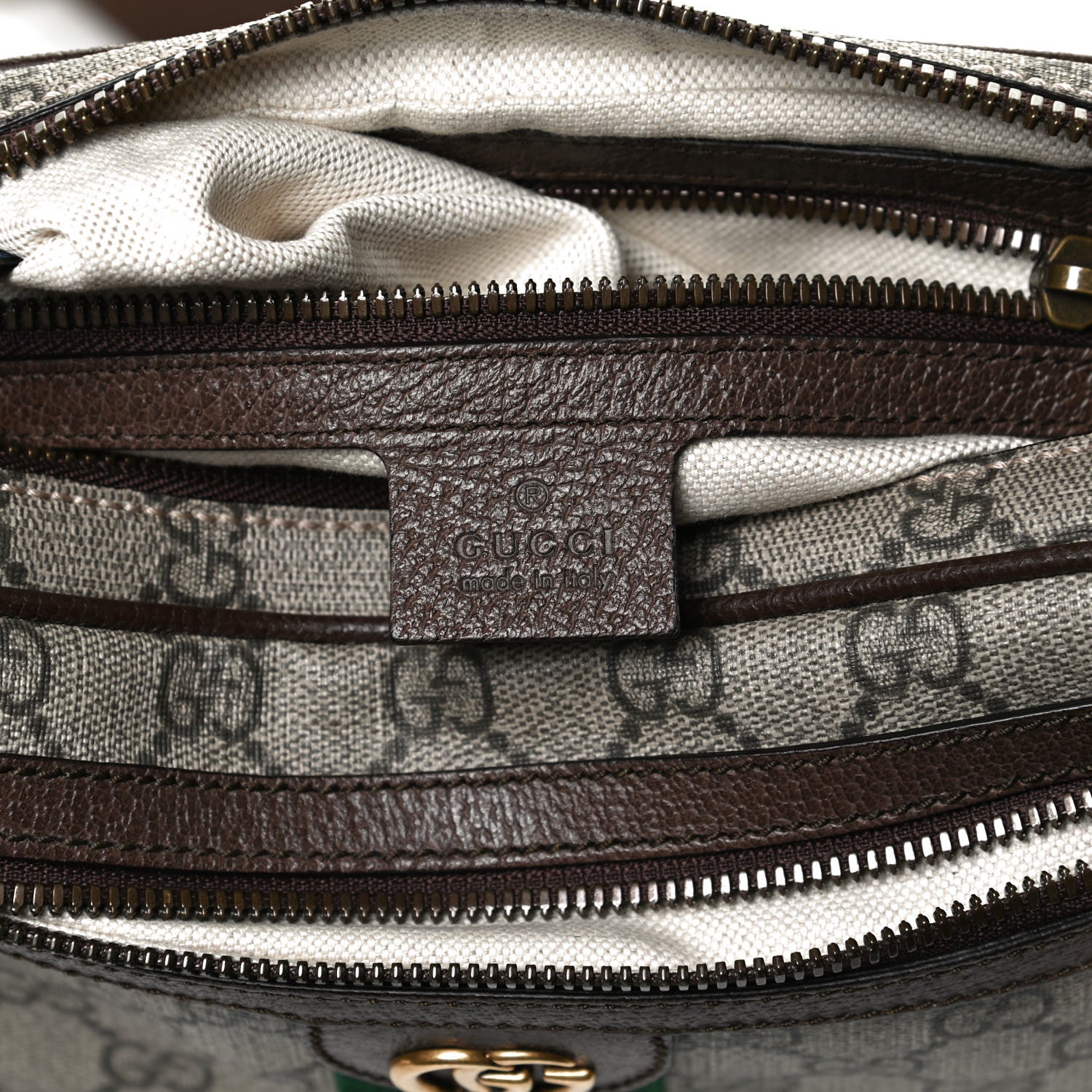 Gucci Soft GG Supreme Monogram Medium Ophidia Belt Bag Dark Brown 6 of 15