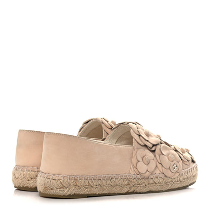 Chanel Suede Camellia CC Espadrilles 38 Pink 3 of 8