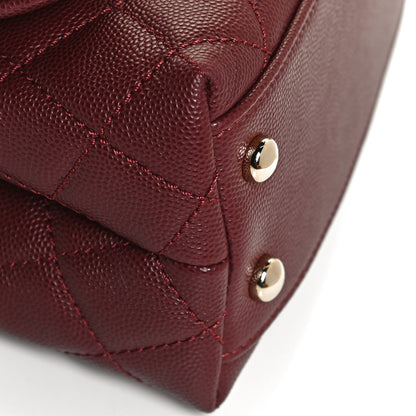 Chanel Caviar Quilted Extra Mini Coco Handle Flap Burgundy 12 of 12