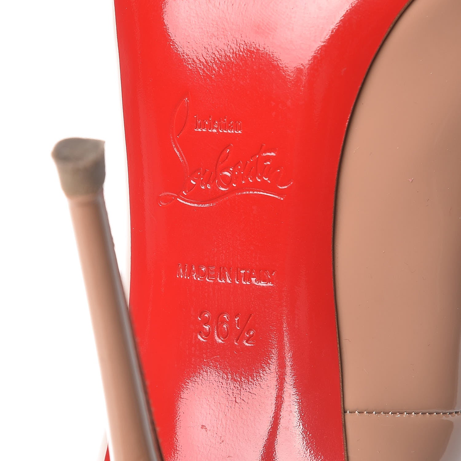 Christian Louboutin Patent So Kate 100 Pumps 36.5 Nude 6 of 14