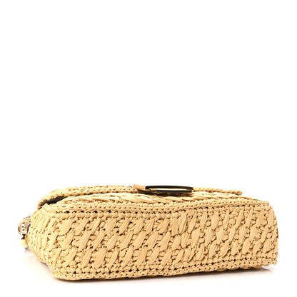 Fendi Raffia Effect Woven Baguette Natural 3 of 9