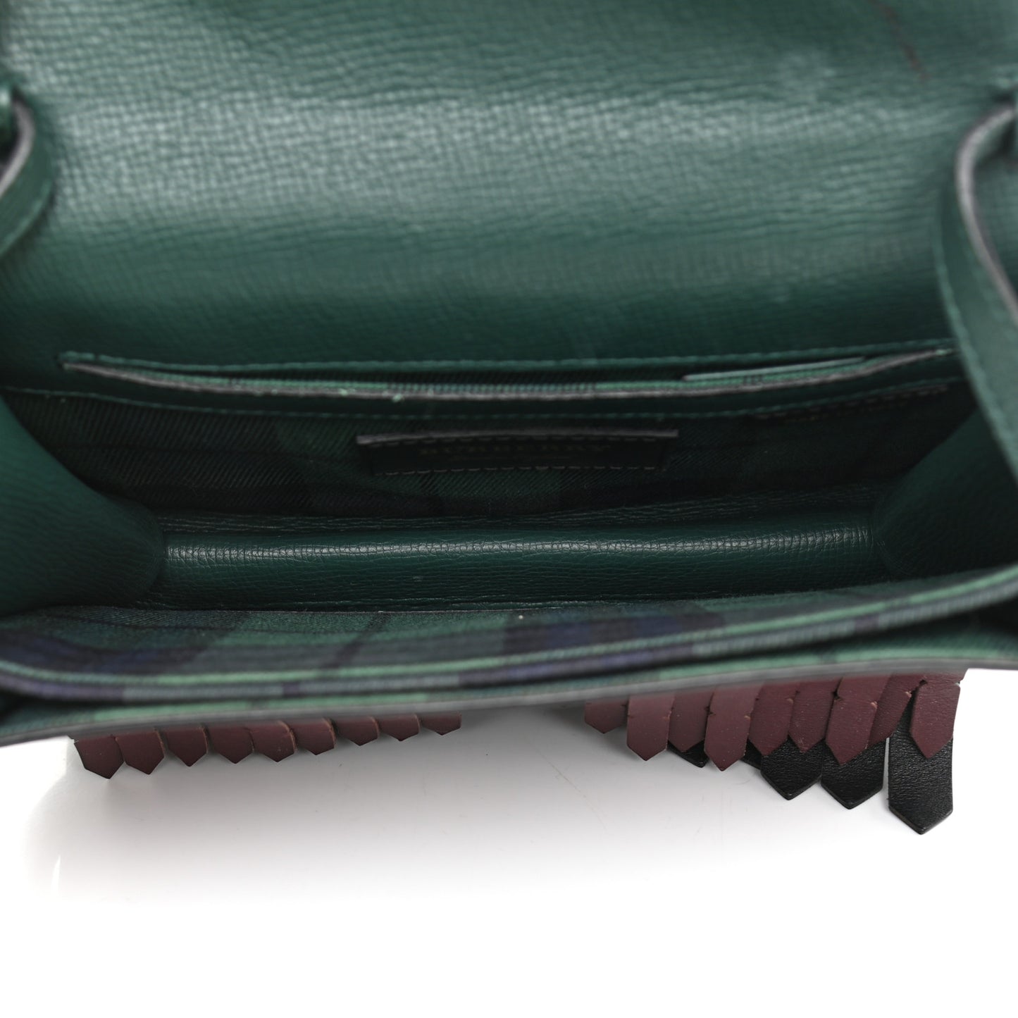 Grainy Calfskin Broguing Tassel Fringe Small Macken Crossbody Bag Multicolor