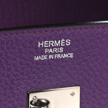 Hermes Taurillon Clemence Birkin 35 Ultraviolet 6 of 17