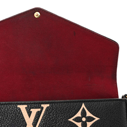 Louis Vuitton Empreinte Monogram Giant Felicie Pochette Black Beige 12 of 15