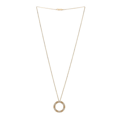 Cartier 18K Yellow Gold Diamond LOVE Paved Necklace 3 of 5