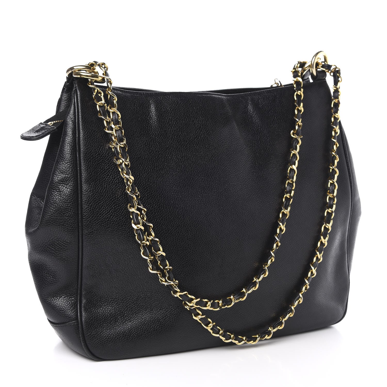 Chanel Caviar CC Zip Top Shoulder Bag Black 3 of 11