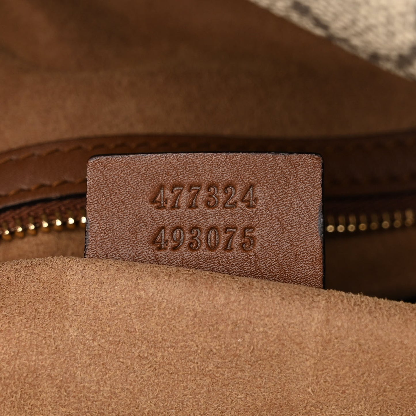 GG Supreme Monogram Large Linea A Hobo Light Brown