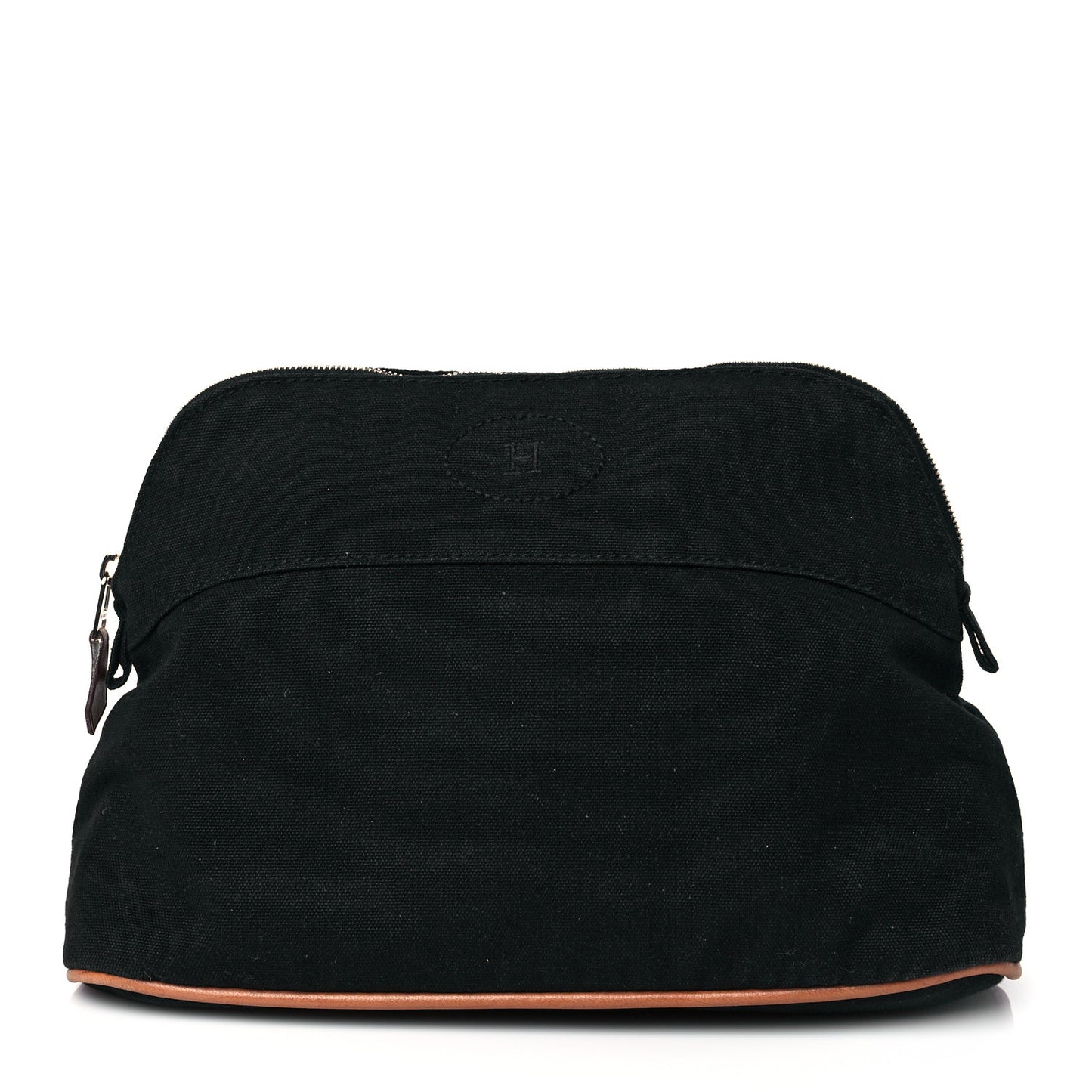 Cotton Canvas Bolide Travel Cosmetic Pouch MM Black