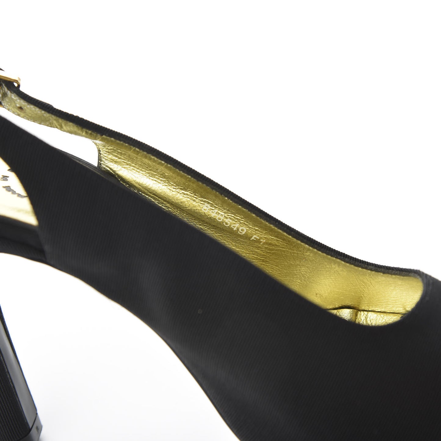 Grosgrain Cap Toe Slingback Pumps 36 Black