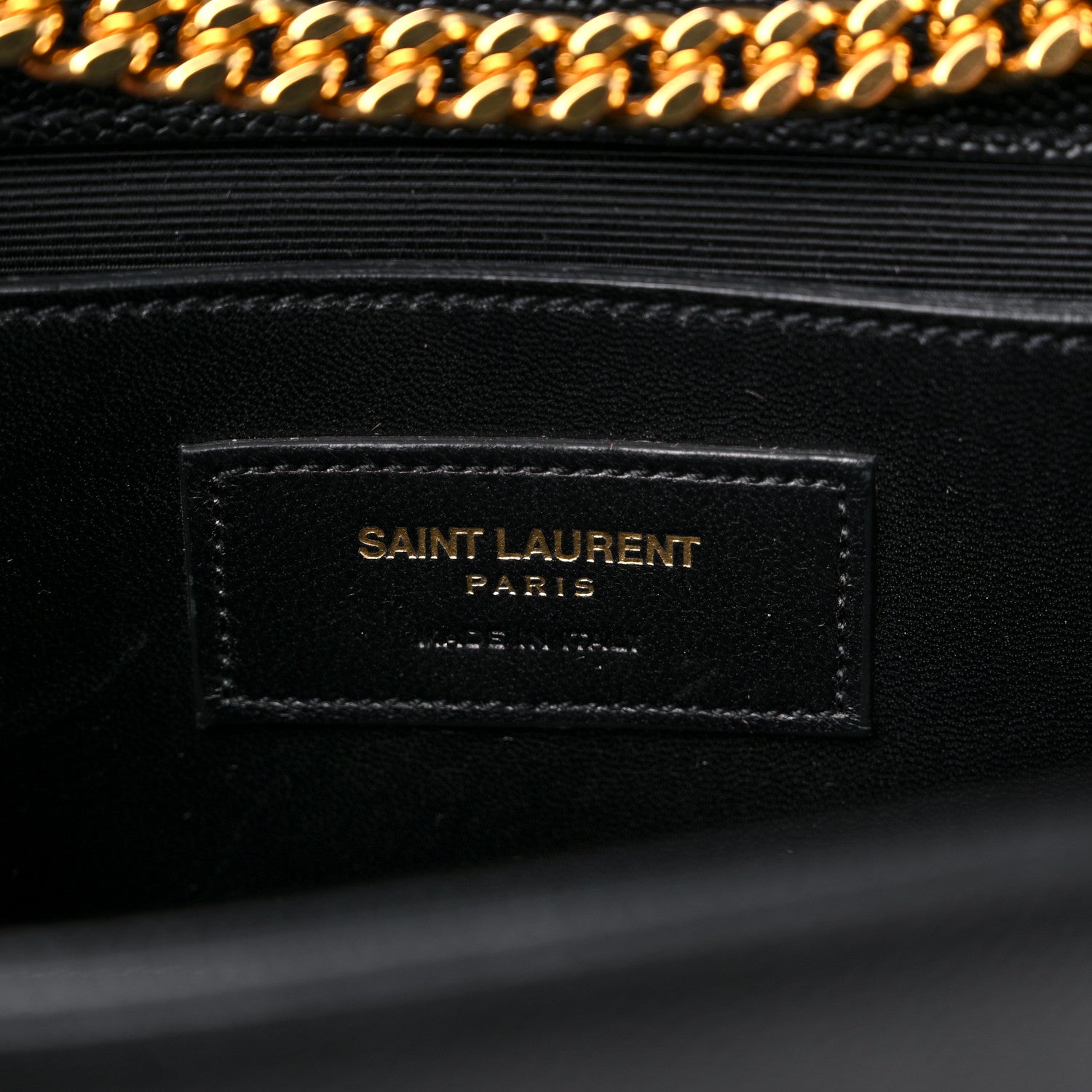 Saint Laurent Grain De Poudre Medium Monogram Kate Satchel Black 6 of 9
