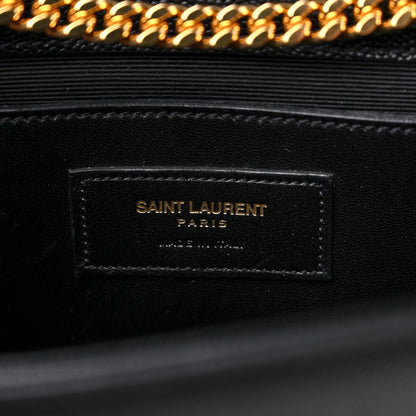 Saint Laurent Grain De Poudre Medium Monogram Kate Satchel Black 6 of 9