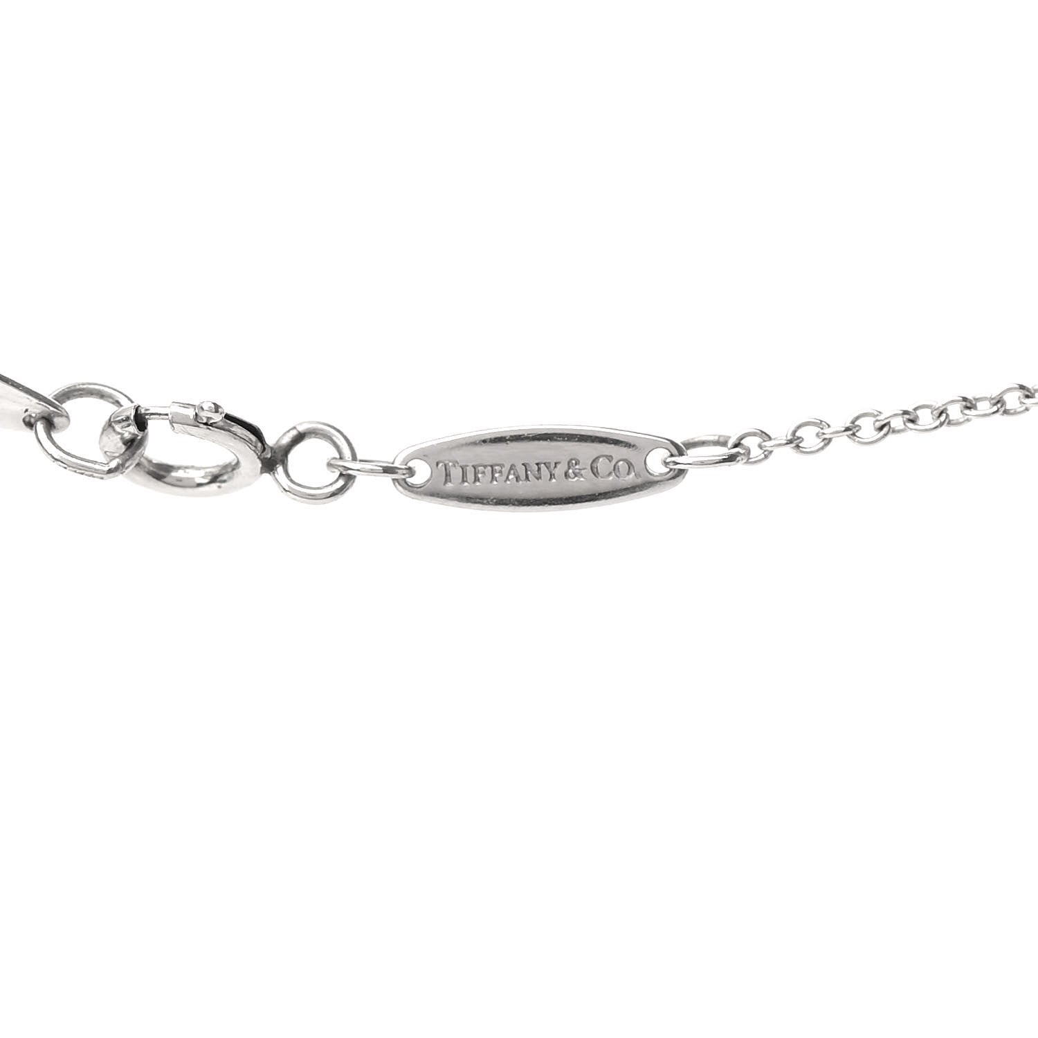 Tiffany Platinum Diamond .14ct Elsa Peretti Diamonds by the Yard Pendant Necklace 4 of 8