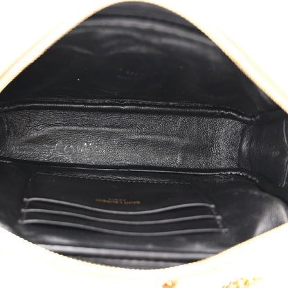 Saint Laurent Grain De Poudre Matelasse Monogram Mini Lou Camera Bag Dark Beige 5 of 10