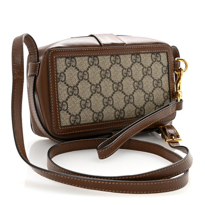 Gucci GG Supreme Monogram Mini Clasp Bag Beige Brown 3 of 14