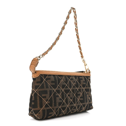 Fendi Zucca Quilted Pochette Tobacco 3 of 11
