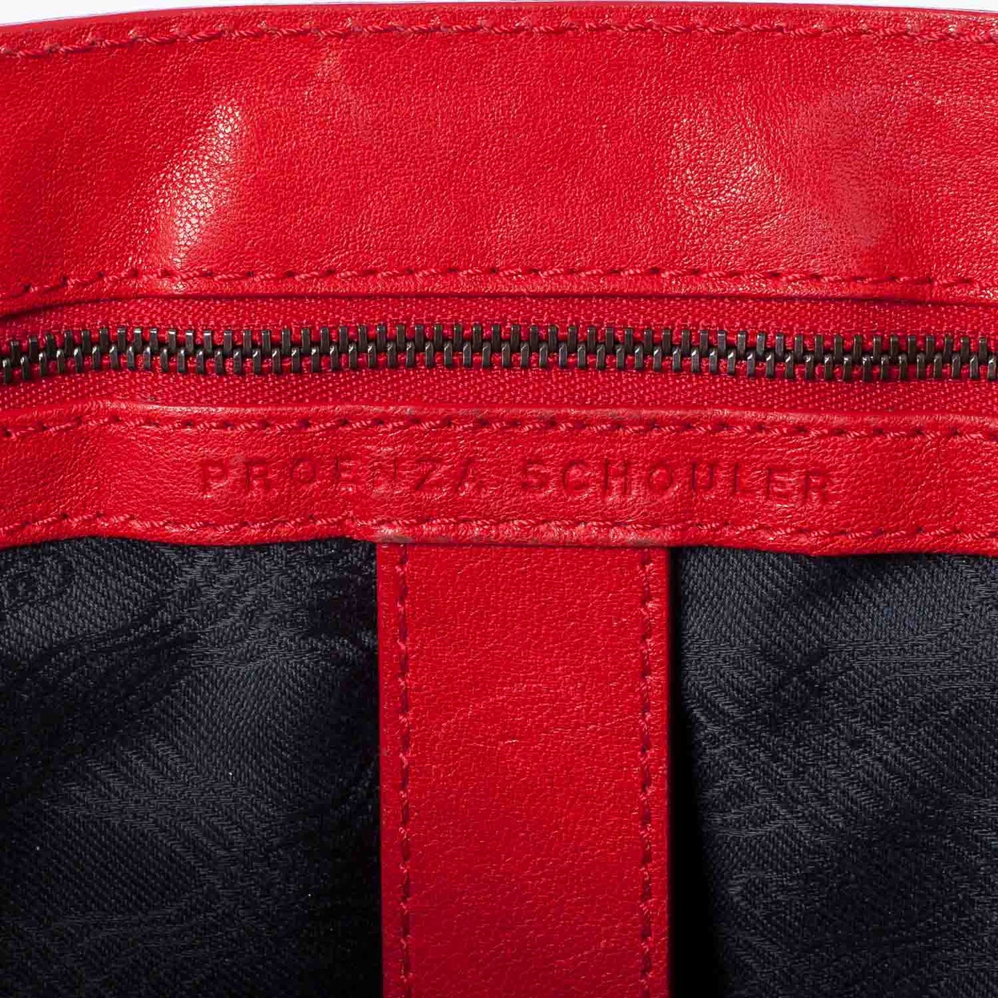 Lambskin PS1 Large Satchel Red
